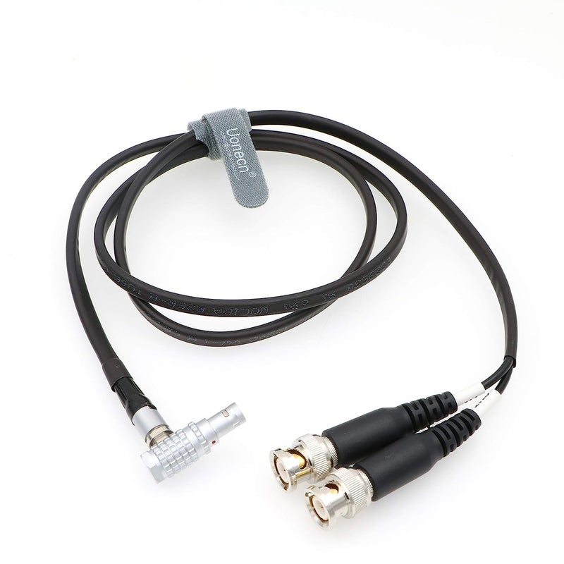 Uonecn Sound Devices XL-LB2 Timecode Input Output Cable Right Angle 5 Pin Male to BNC 31.5'' - Image 1